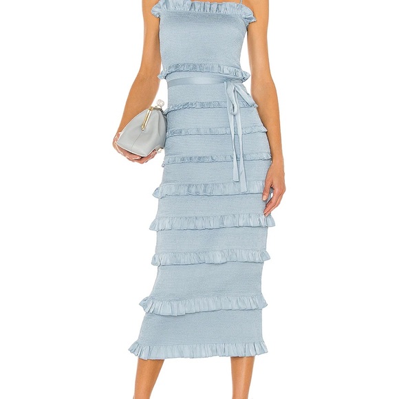 V Chapman Lily Dress in Cashmere Blue Size 4 - Picture 2 of 3